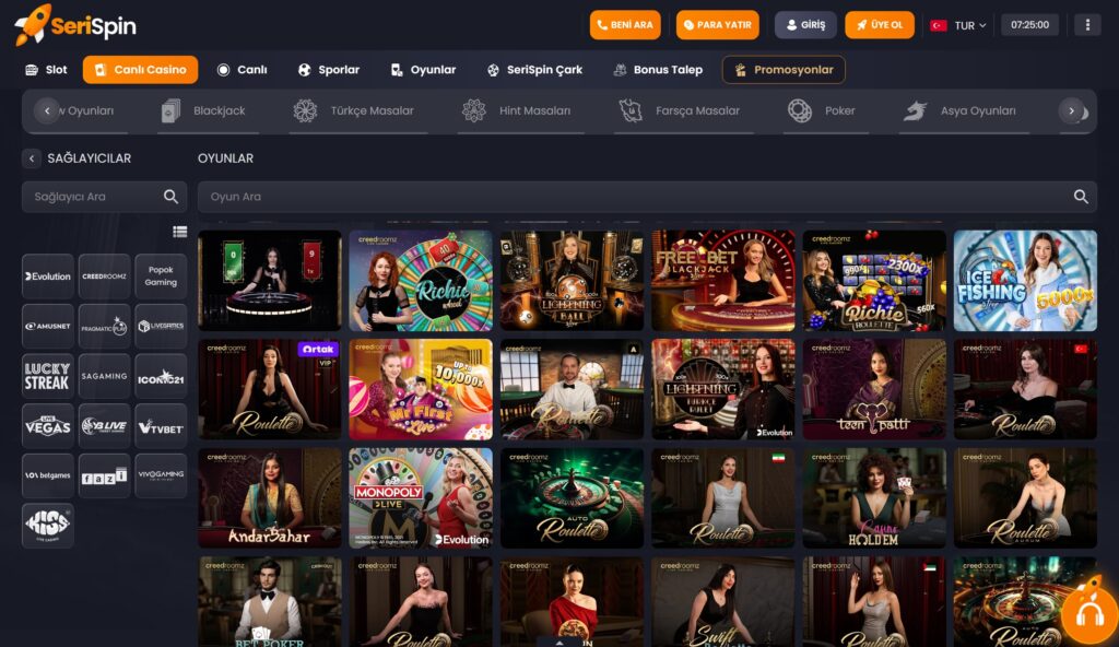serispin canlı casino